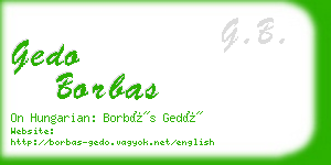 gedo borbas business card